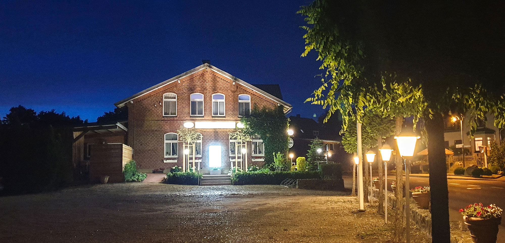 Abendansicht vom Restaurant